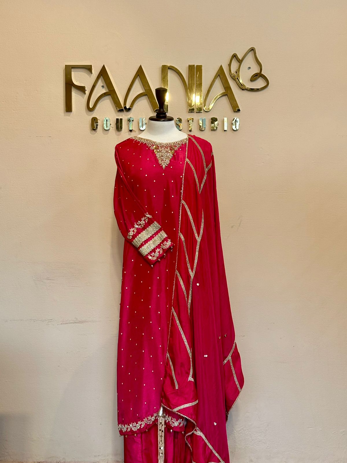 Crimson Vision Traditional Eastern Embroidery