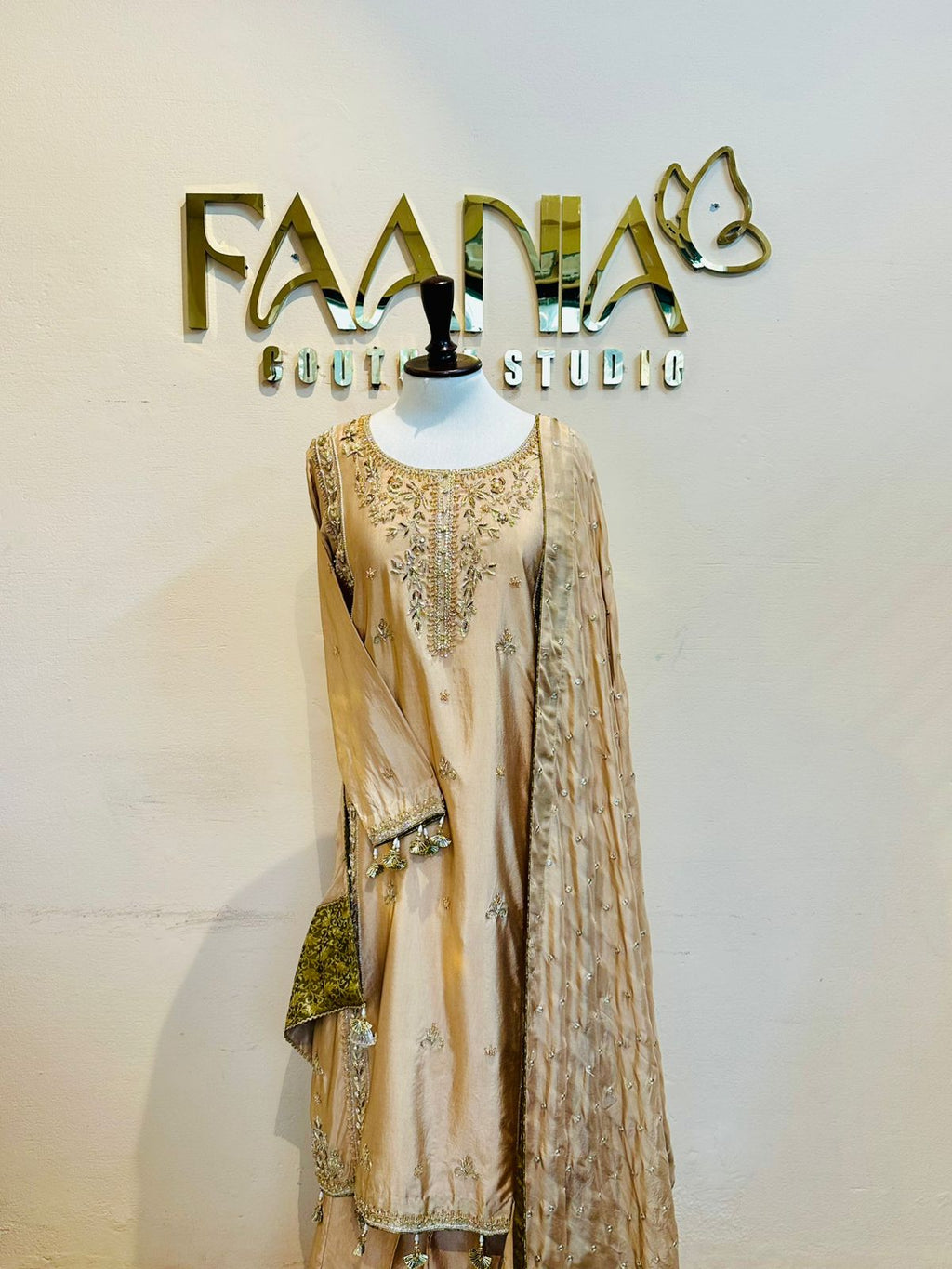 Golden Royal Silk Formal Dress