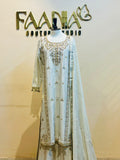 silvery beige Majesty Sharara Set