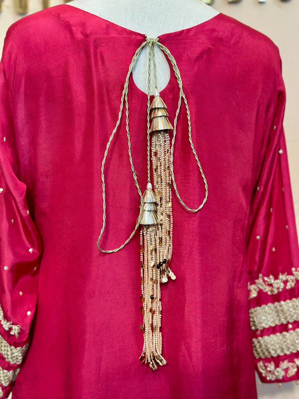 Crimson Vision Traditional Eastern Embroidery