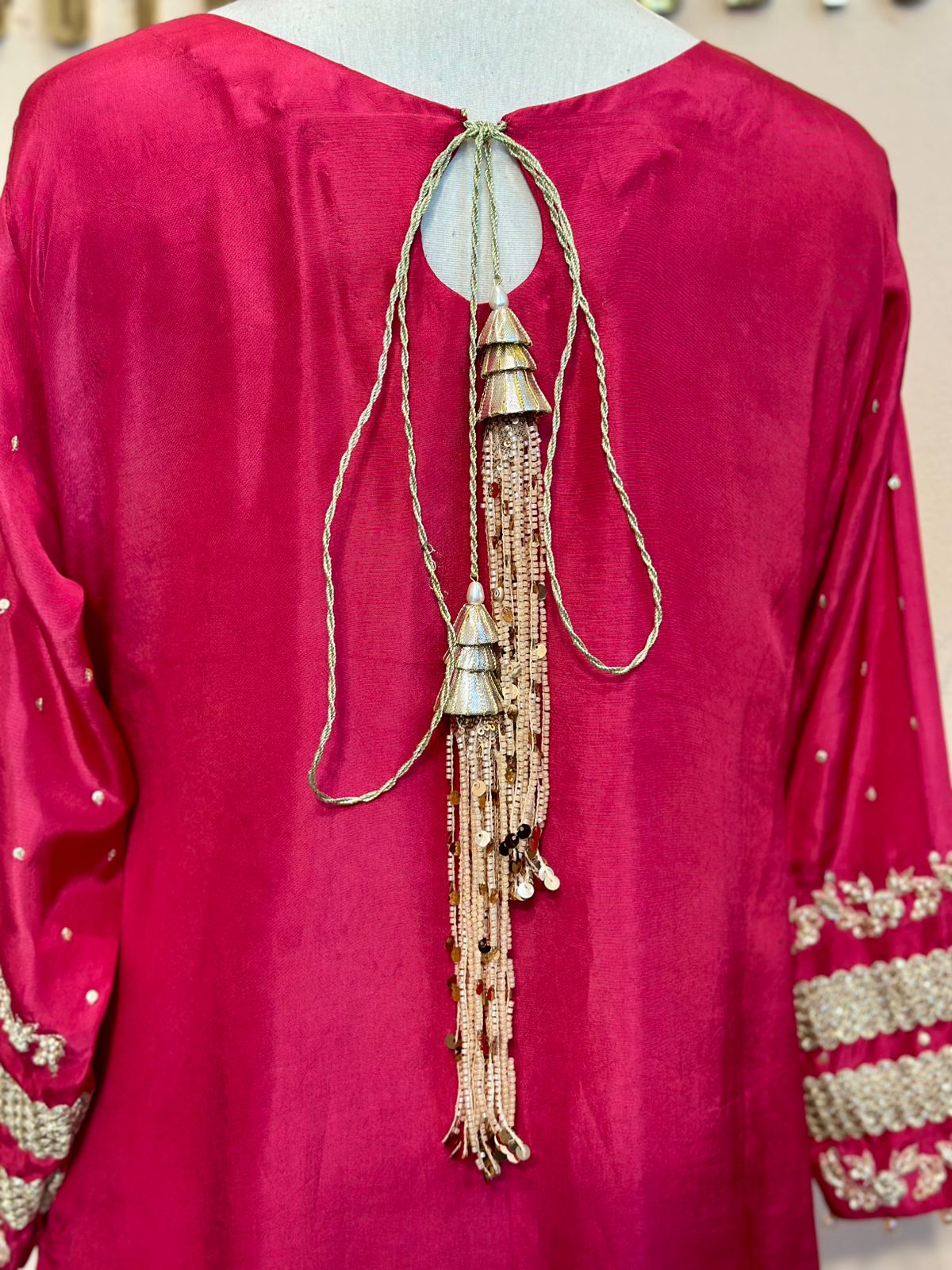 Crimson Vision Traditional Eastern Embroidery