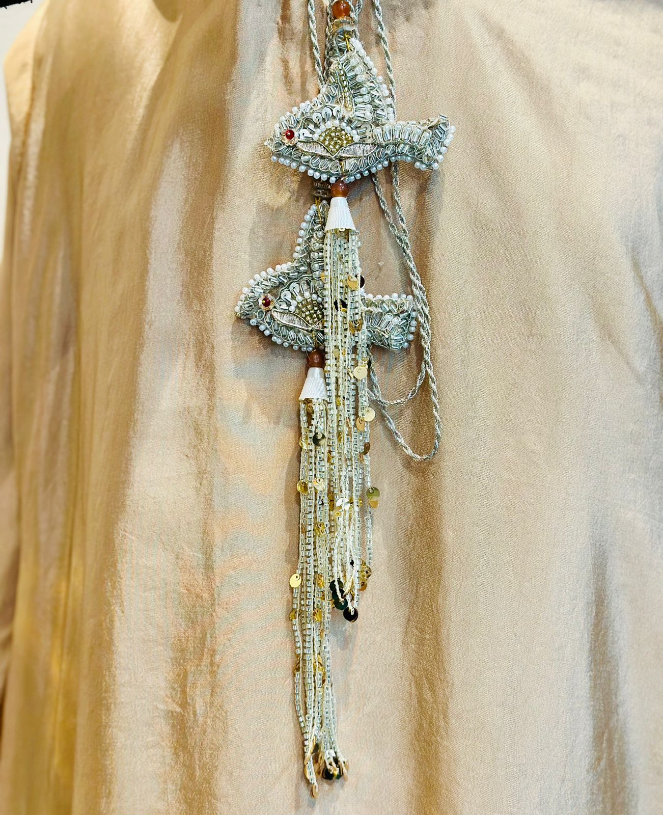 Golden Royal Silk Formal Dress